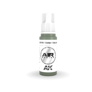 AK Interactive AK11847 Air Series RAF Cockpit Grey-Green Acrylic Paint 17ml (3rd Generation)